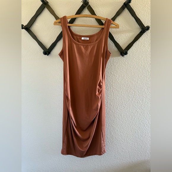 Ekouaer Dresses & Skirts - Brown Rust sleeveless Maternity Dress